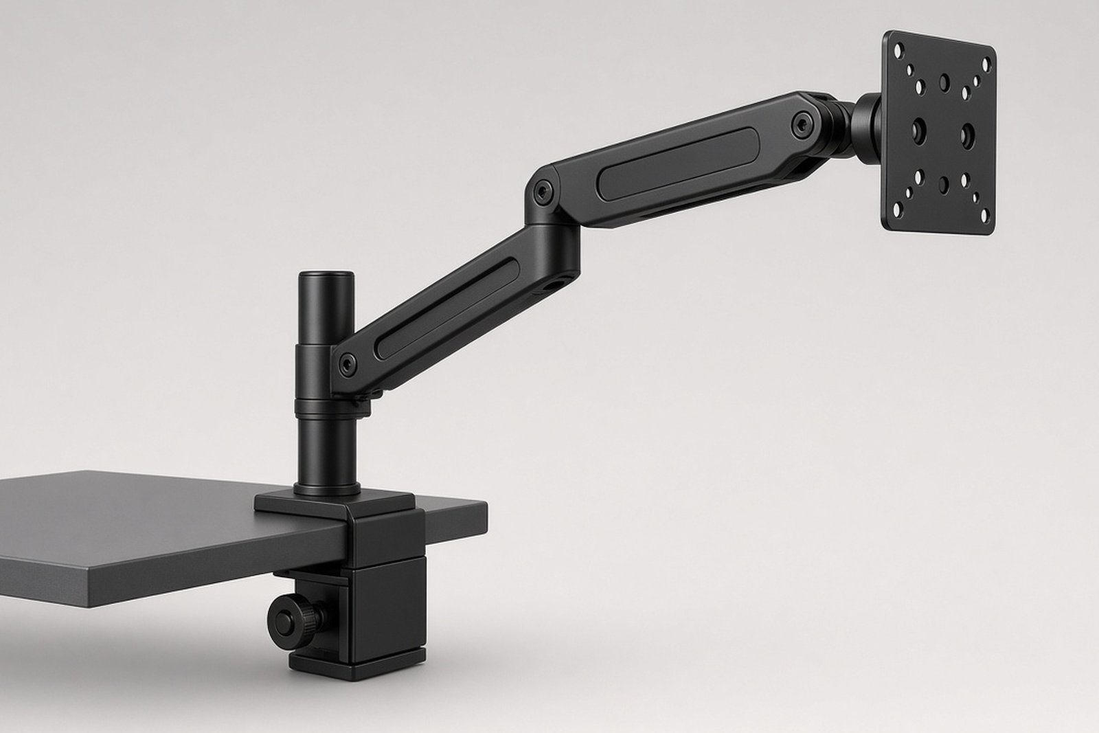 WALI Adjustable Single Monitor Arm for 13-34 inch Screens, up to 26.4 lbs — frees desk space under your screen